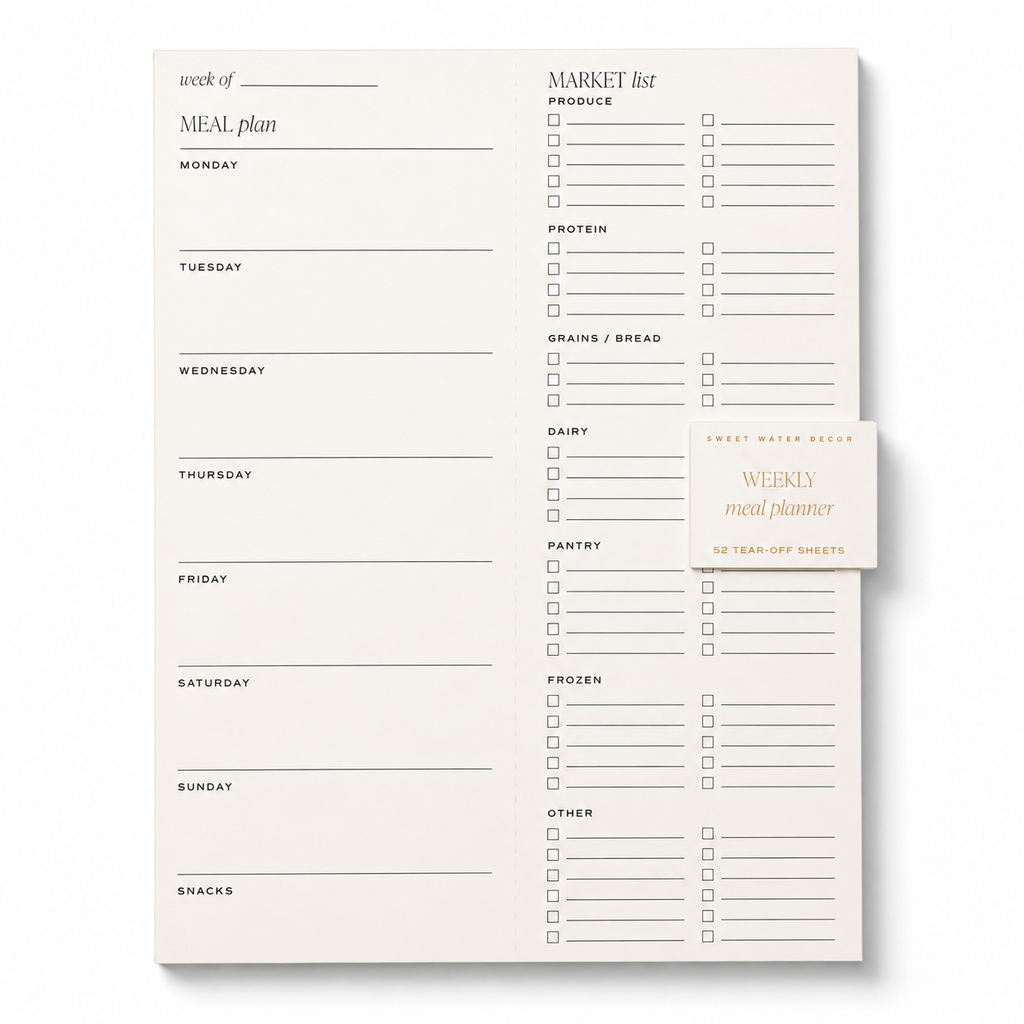 Weekly Meal Plan Notepad