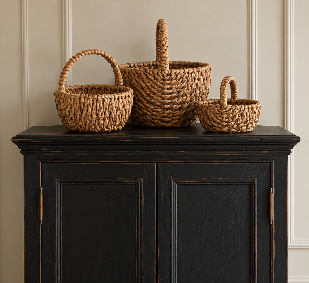 Handwoven Seagrass Gathering Baskets | Set of 3