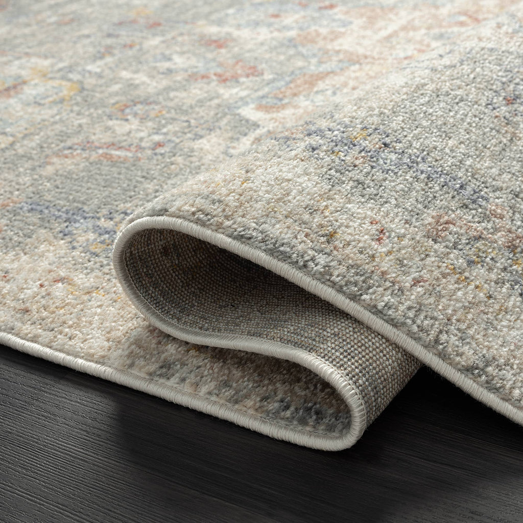 Vintage Cream and Grey Traditional Area Rug