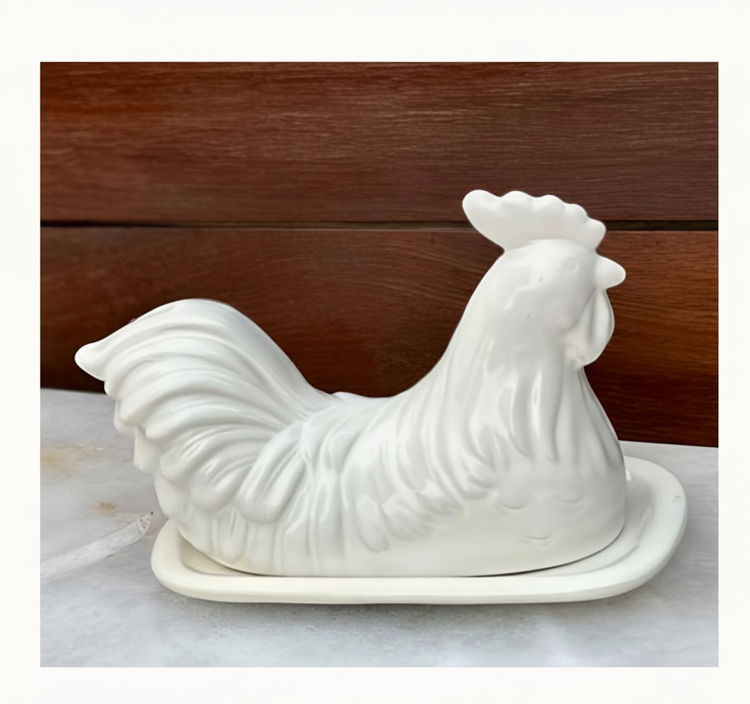 Rooster Butter Dish