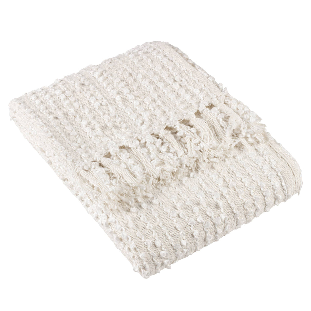 Woven Tasselled Throw Natural