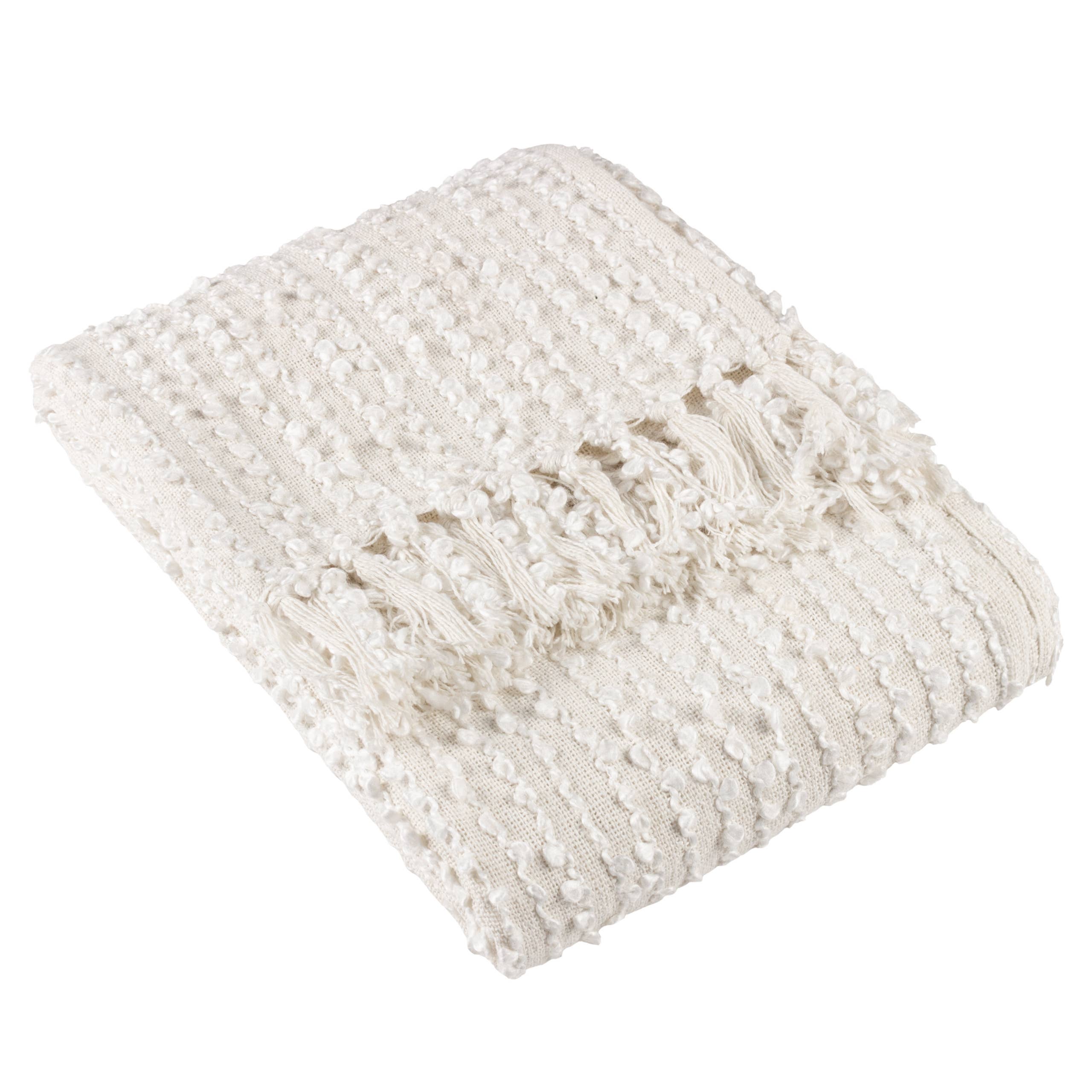 Woven Tasselled Throw Natural