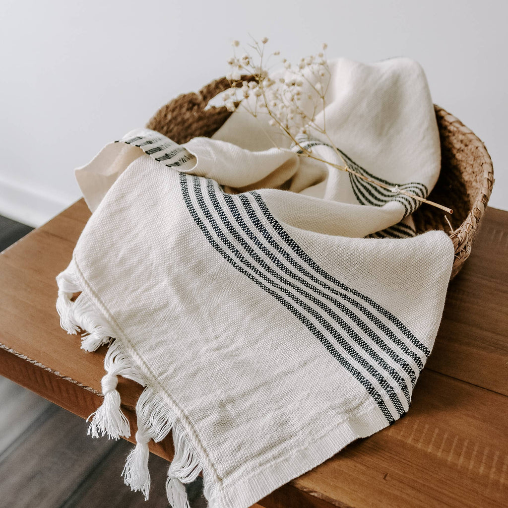 Turkish Cotton Hand Towel — Multi Stripe