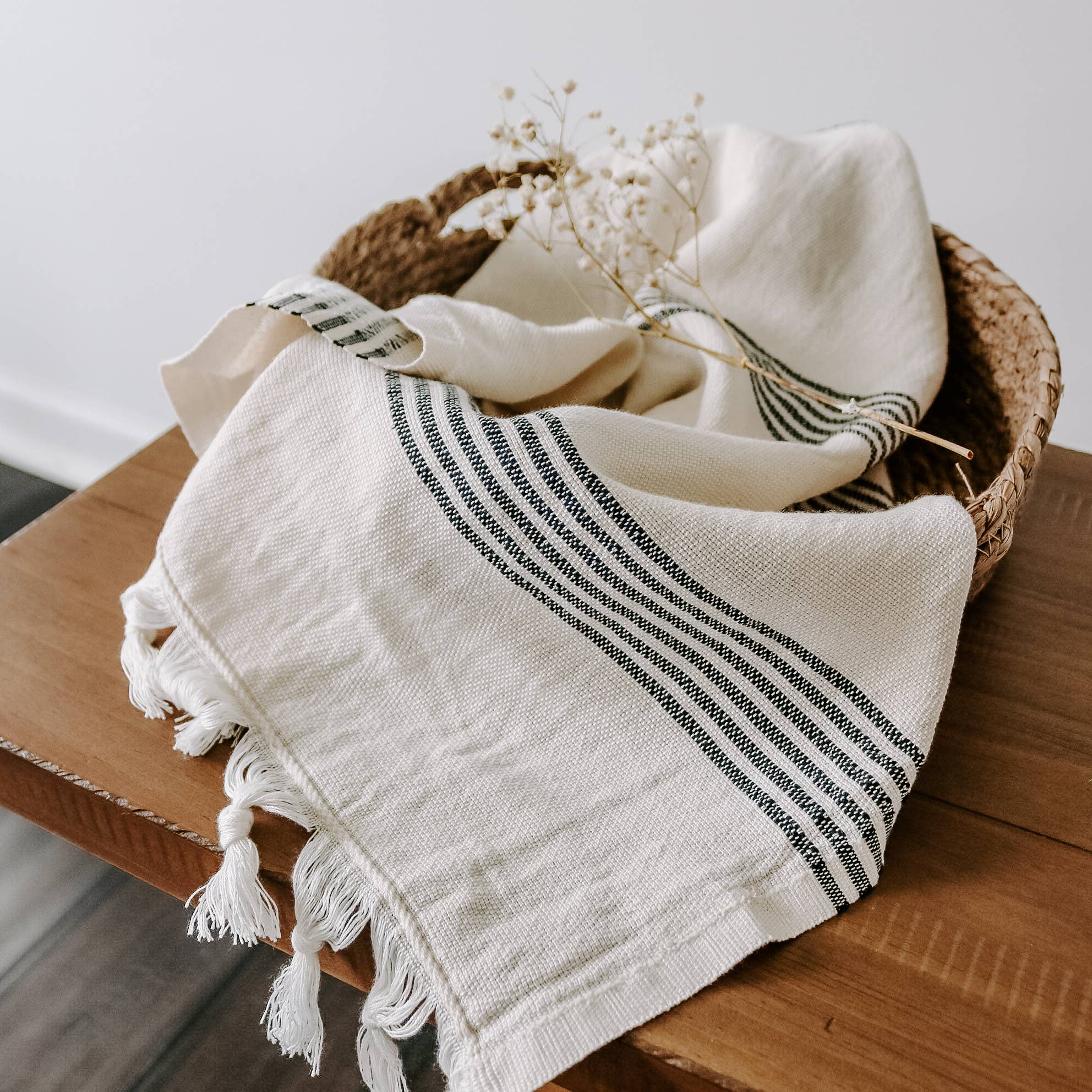 Turkish Cotton Hand Towel — Multi Stripe
