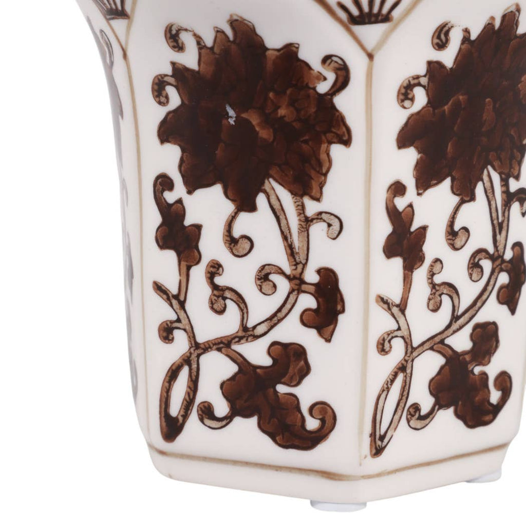 Lavender Verbena Brown Ceramic Fluted — 6 Oz