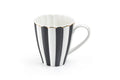 Black & White Scalloped Porcelain Mug