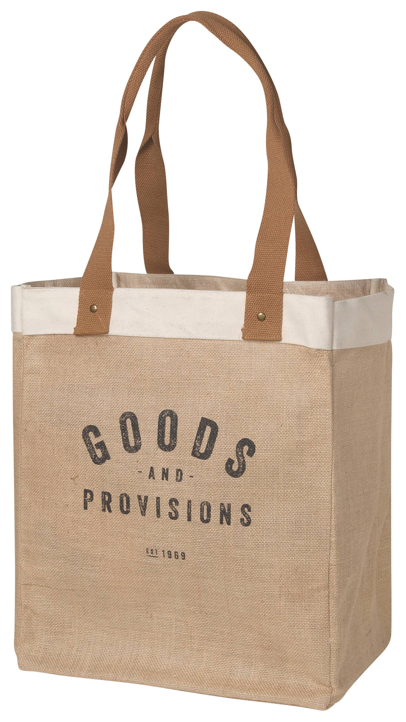 Goods And Provisions Large Burlap Shopping Bag