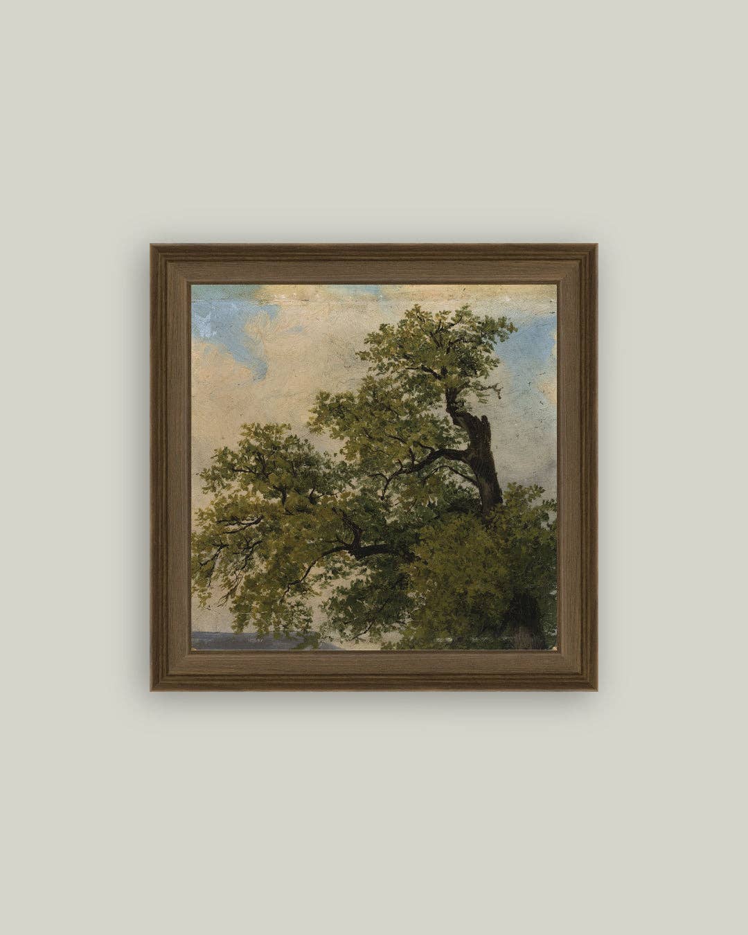 Painted Trees Framed Antique Art
