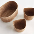 Handwoven Seagrass Storage Baskets — Set of 3