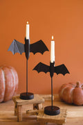 Black Bat Taper Candle Holders | Set of 2