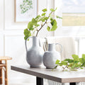 Irregular White Handled Vase