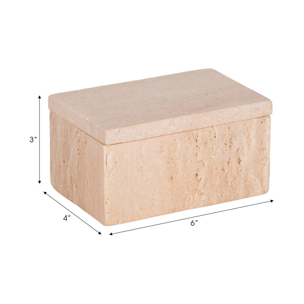Travertine Rectangular Box