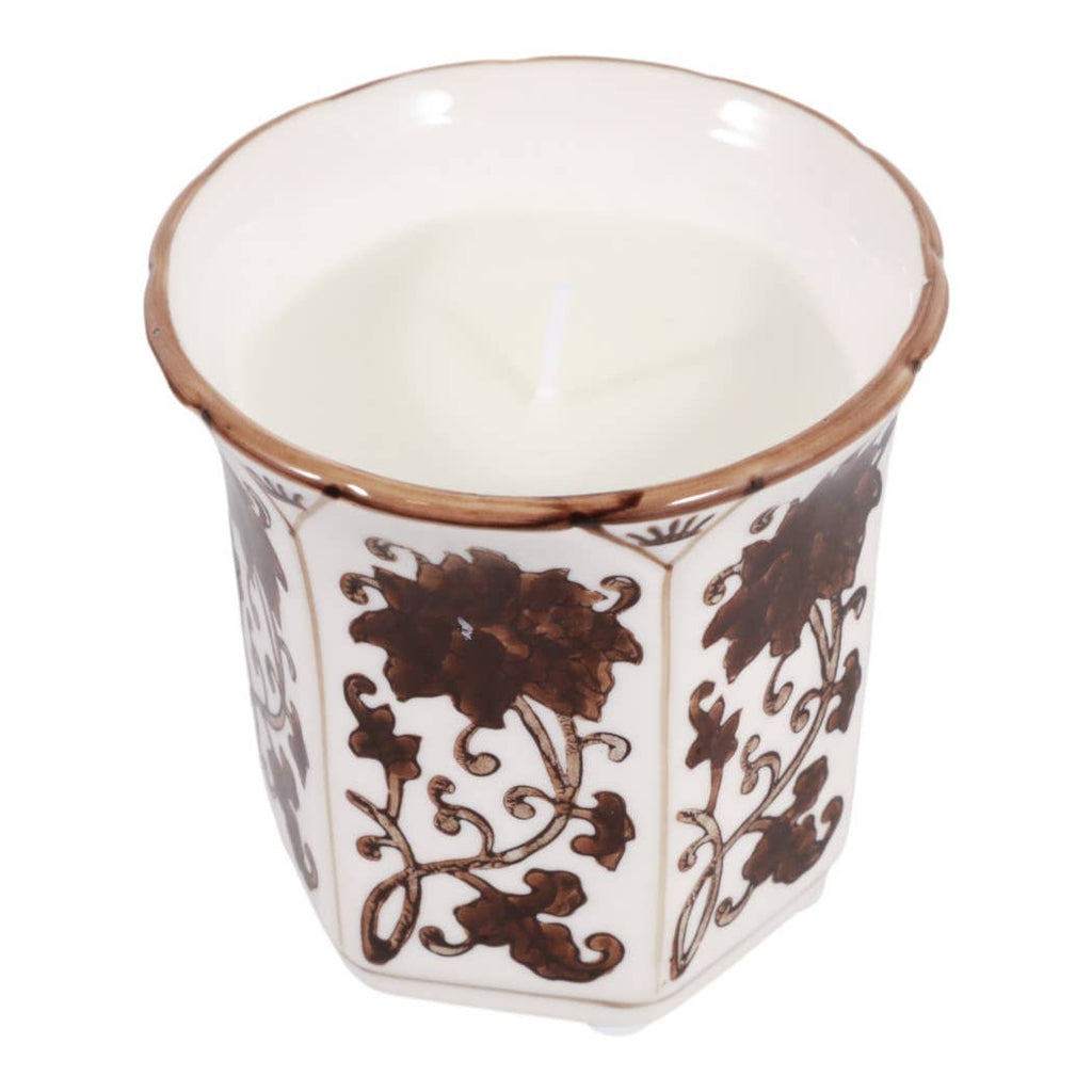 Lavender Verbena Brown Ceramic Fluted — 6 Oz