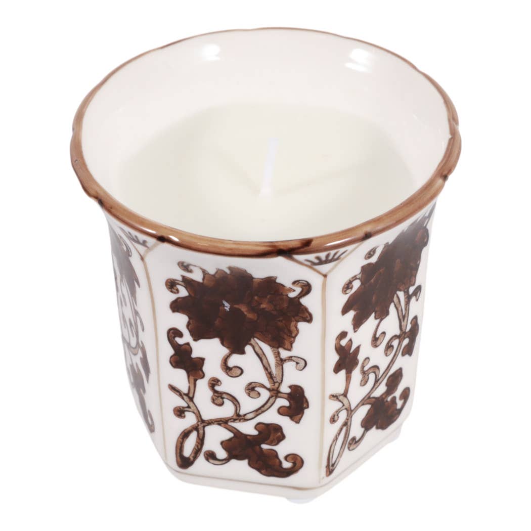Lavender Verbena Brown Ceramic Fluted — 6 Oz