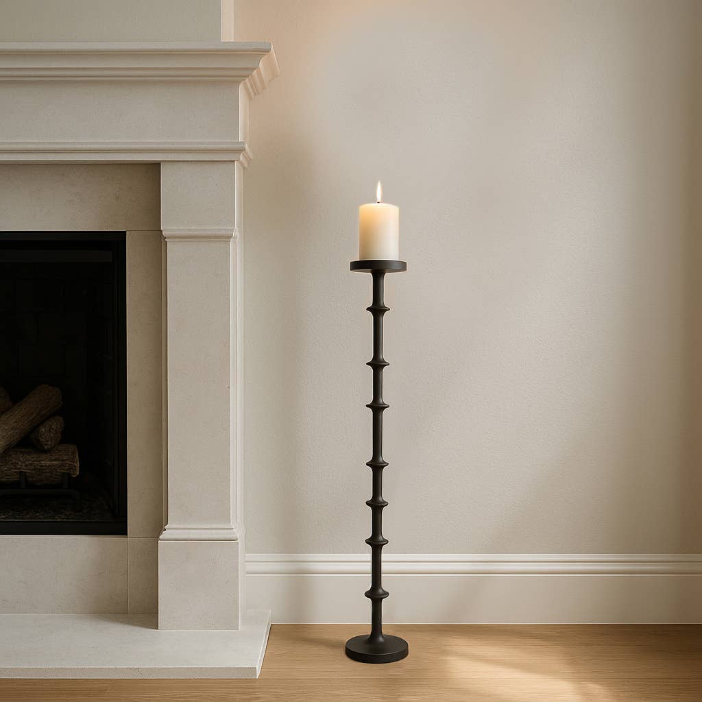 Floor Orb Pillar Candle Holder — 36 in