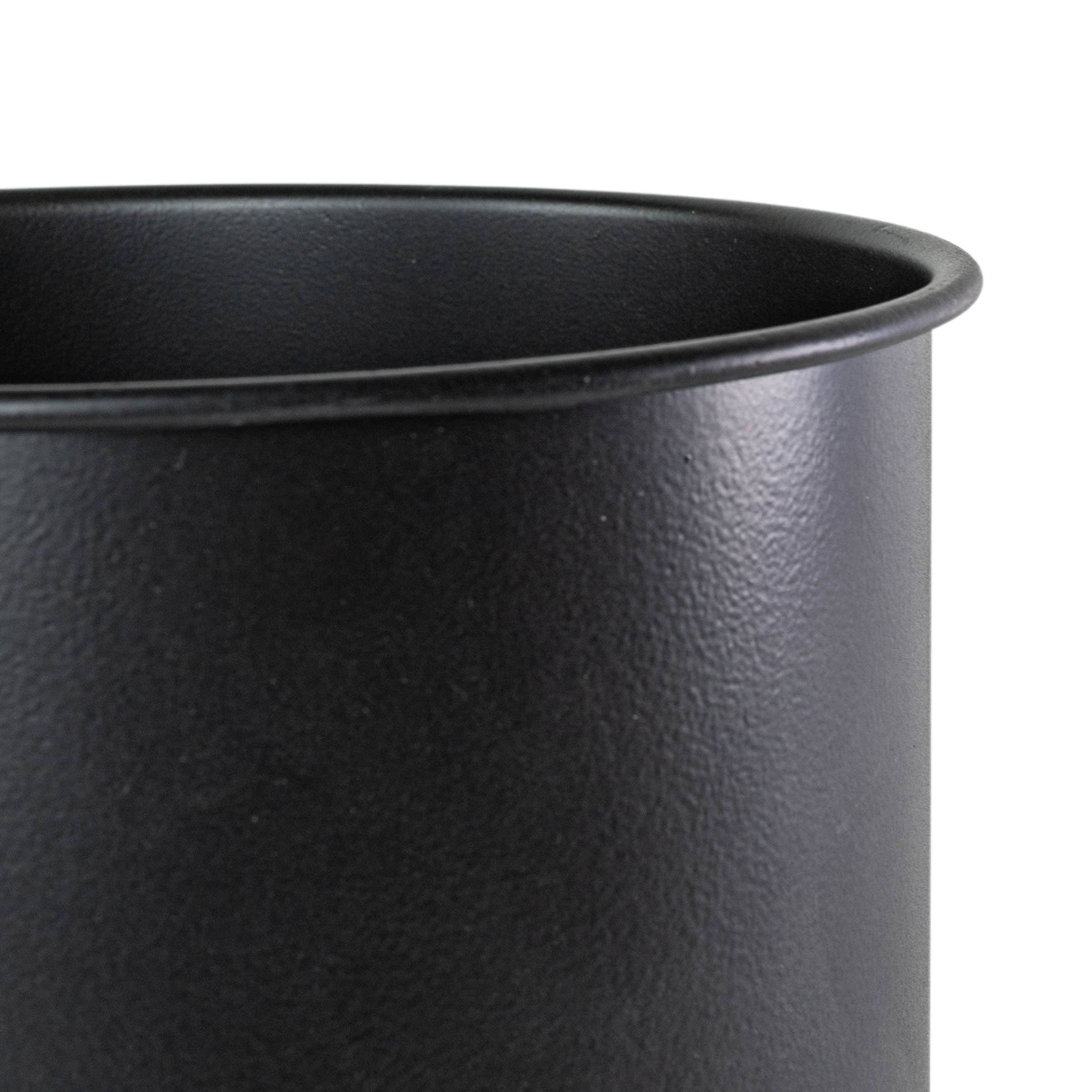 Atticus Footed Garden Planter Pot Black Metal