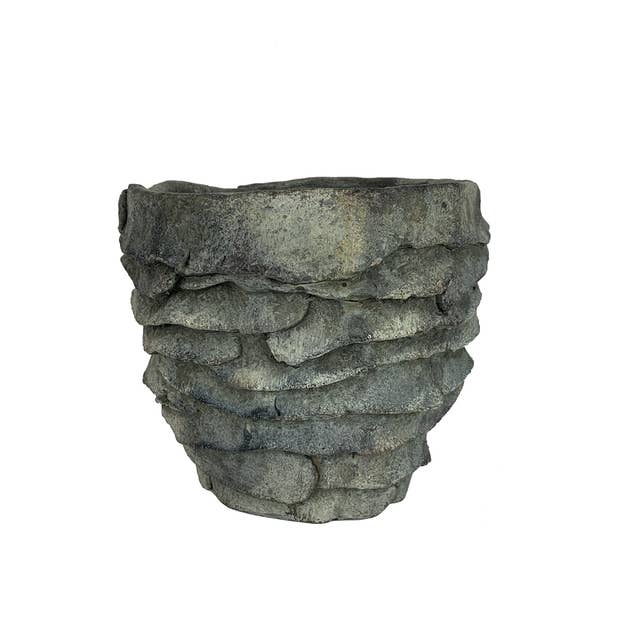 Palm Leaf Cement Planter