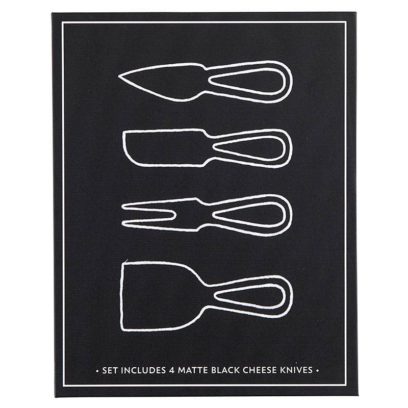 The Matte Black Cheese Knife Set