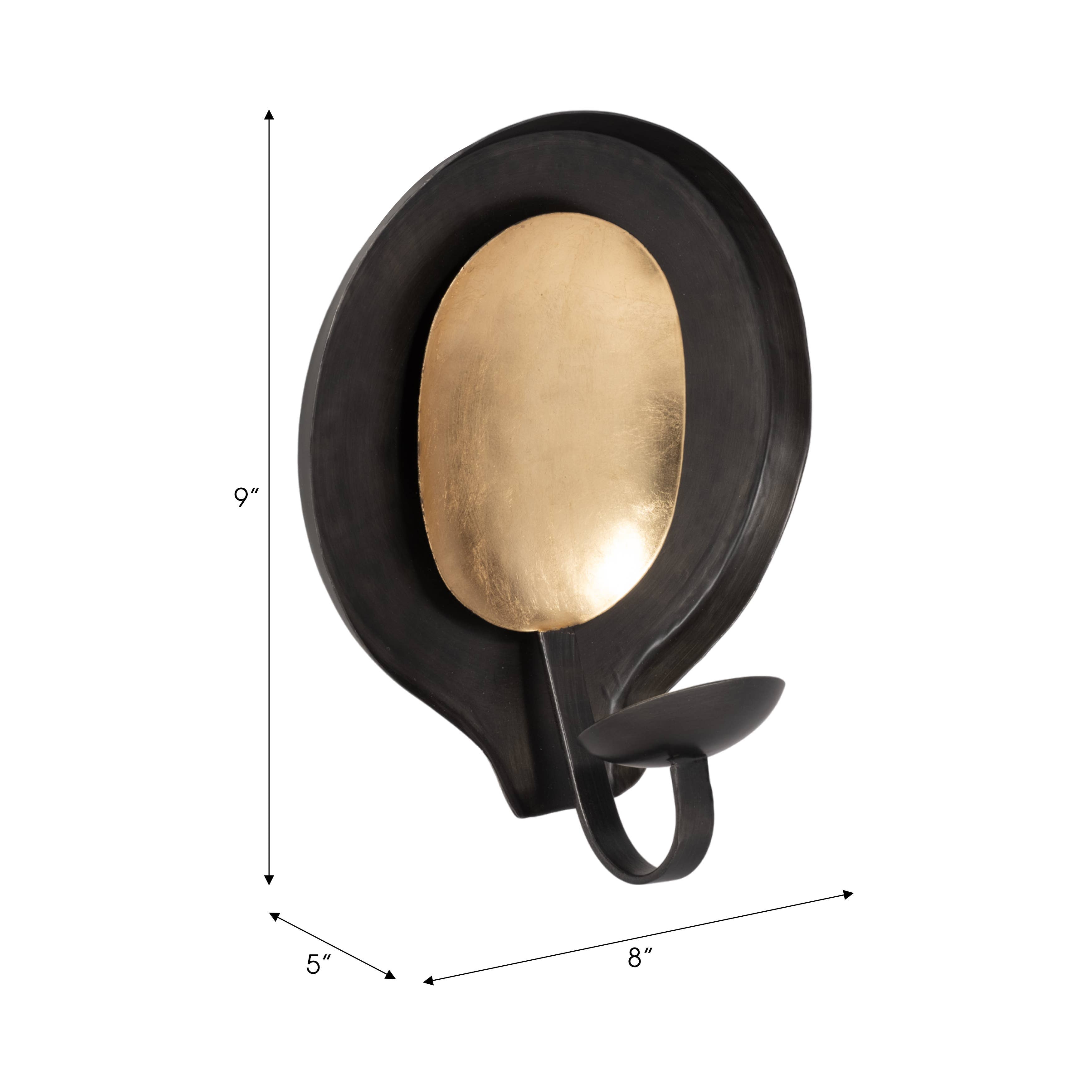 Wall-Mounted Votive Holder — Black Metal