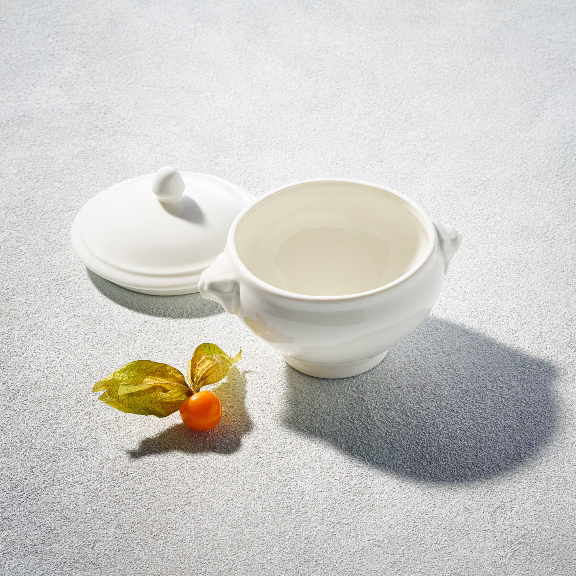 Round Lion Soup Bowl with Cover