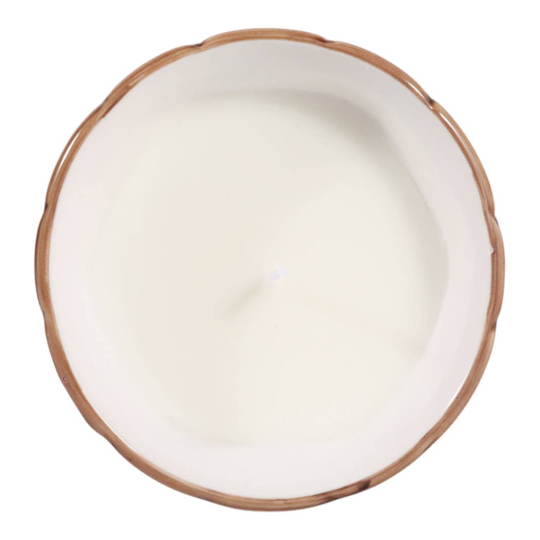Lavender Verbena Brown Ceramic Fluted — 6 Oz