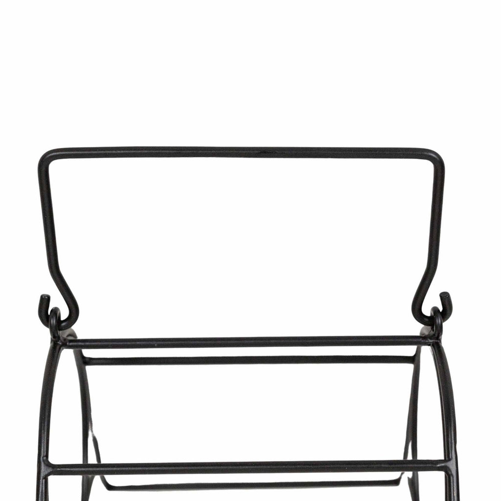 6 Bottle Wine Holder Black Metal