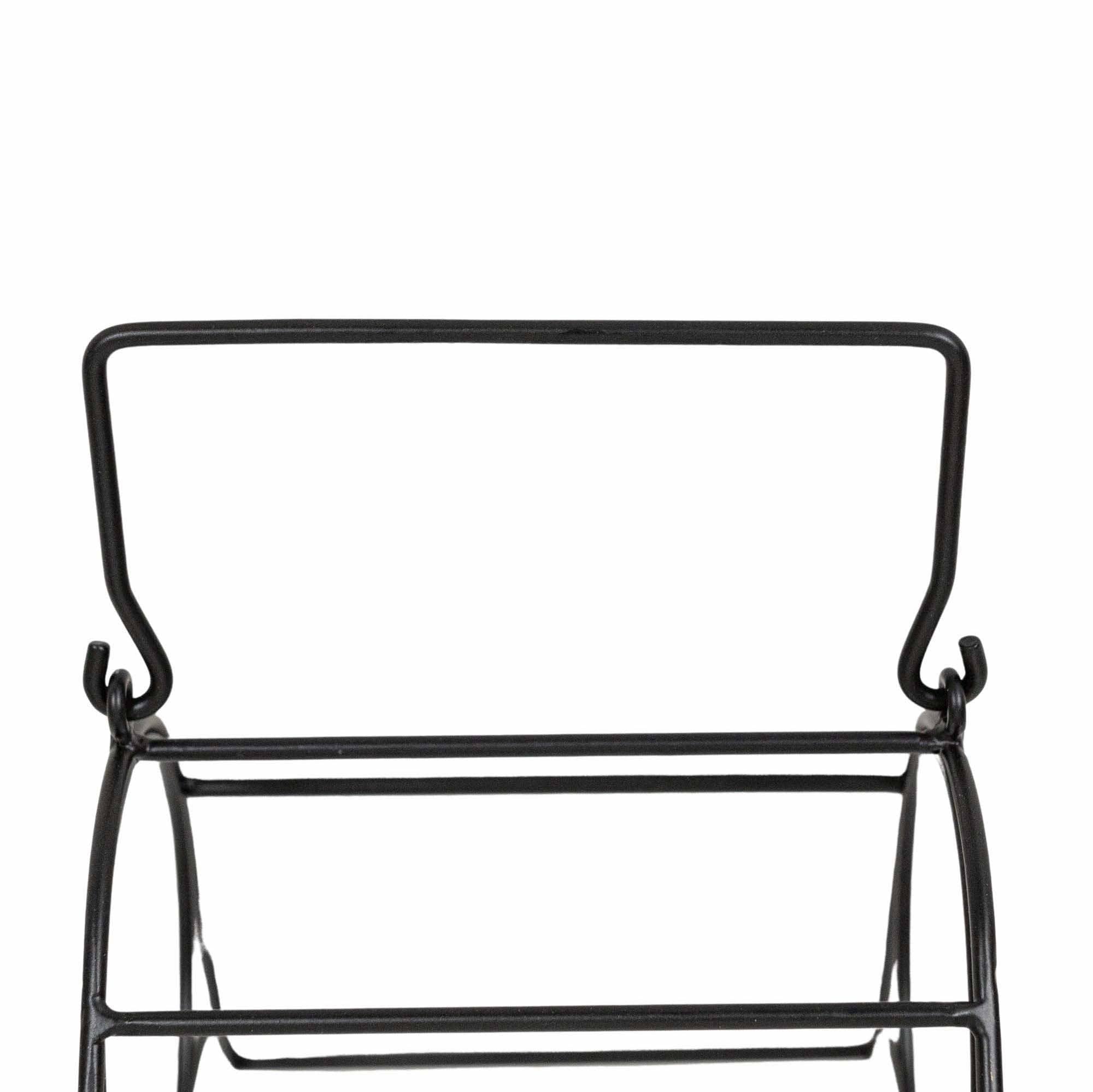 6 Bottle Wine Holder Black Metal