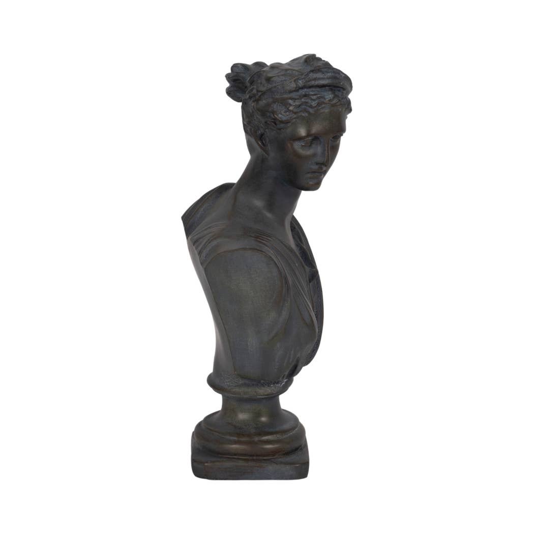 Grecian Bust Sculpture — Bronze Finish