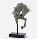 Weathered Horse Sculpture on Stand
