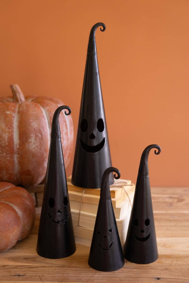 Witch Hat Jack-O'-Lantern Lanterns | Set of 4
