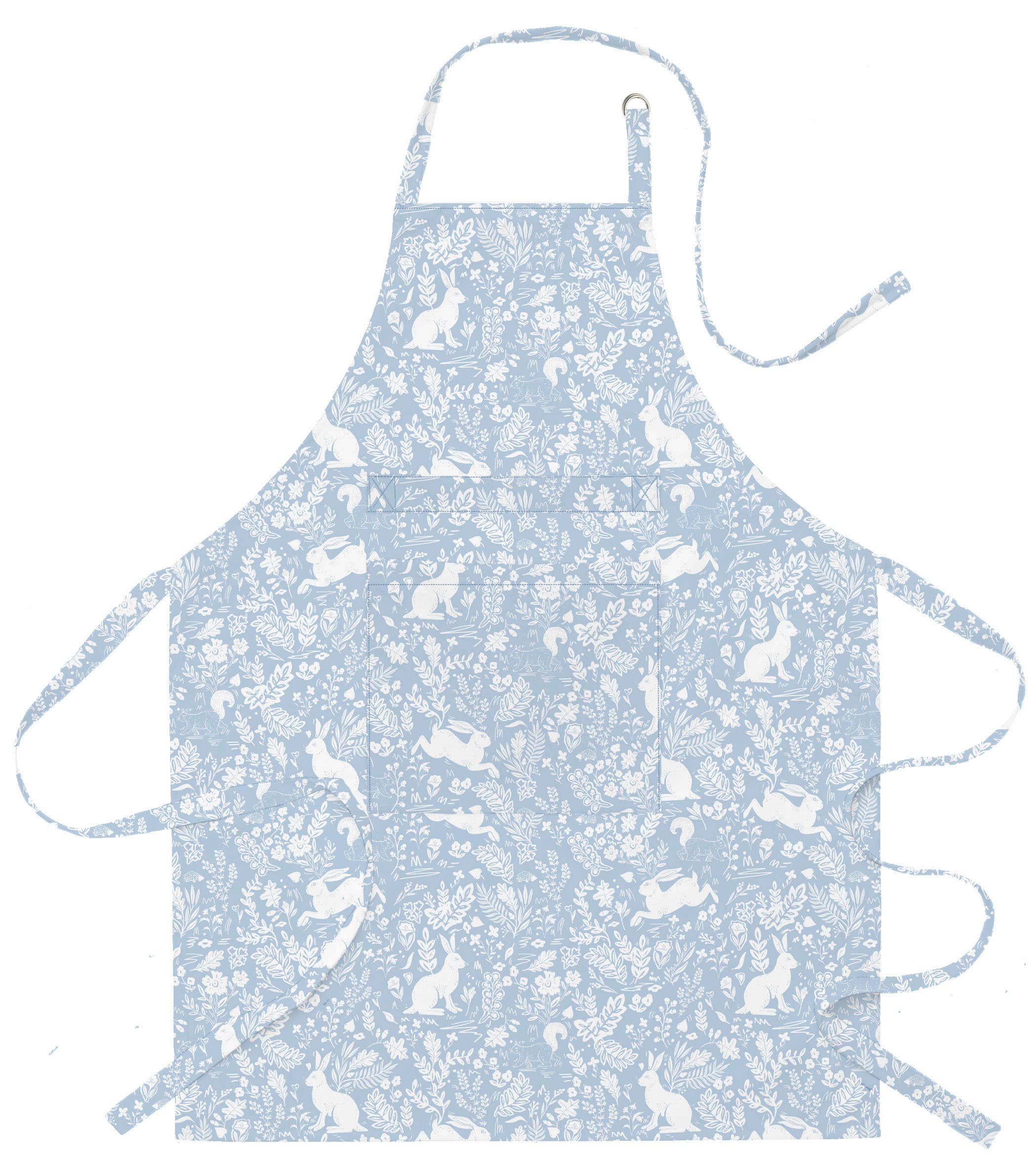 Forest Life Blue Cotton Apron