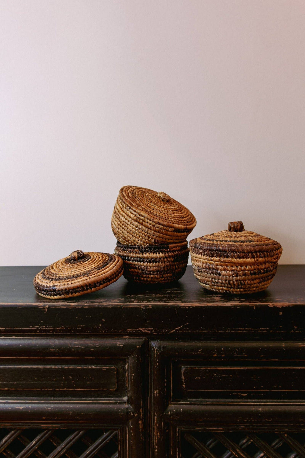 Handmade Lidded Banana Leaf Basket