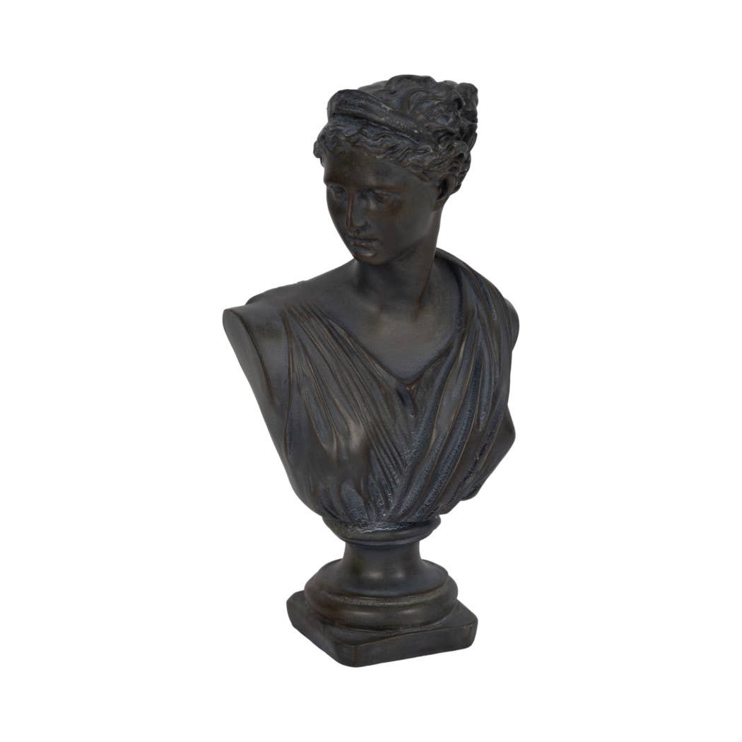 Grecian Bust Sculpture — Bronze Finish