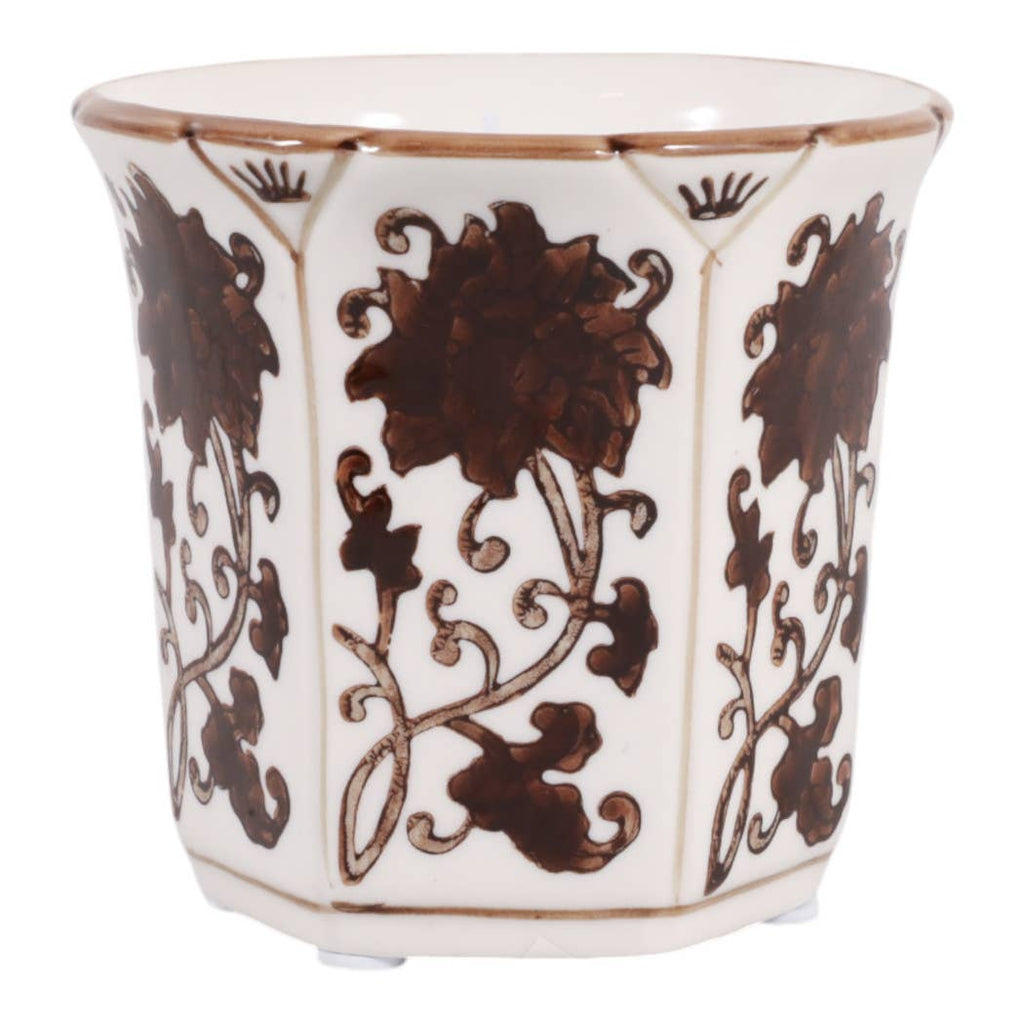 Lavender Verbena Brown Ceramic Fluted — 6 Oz