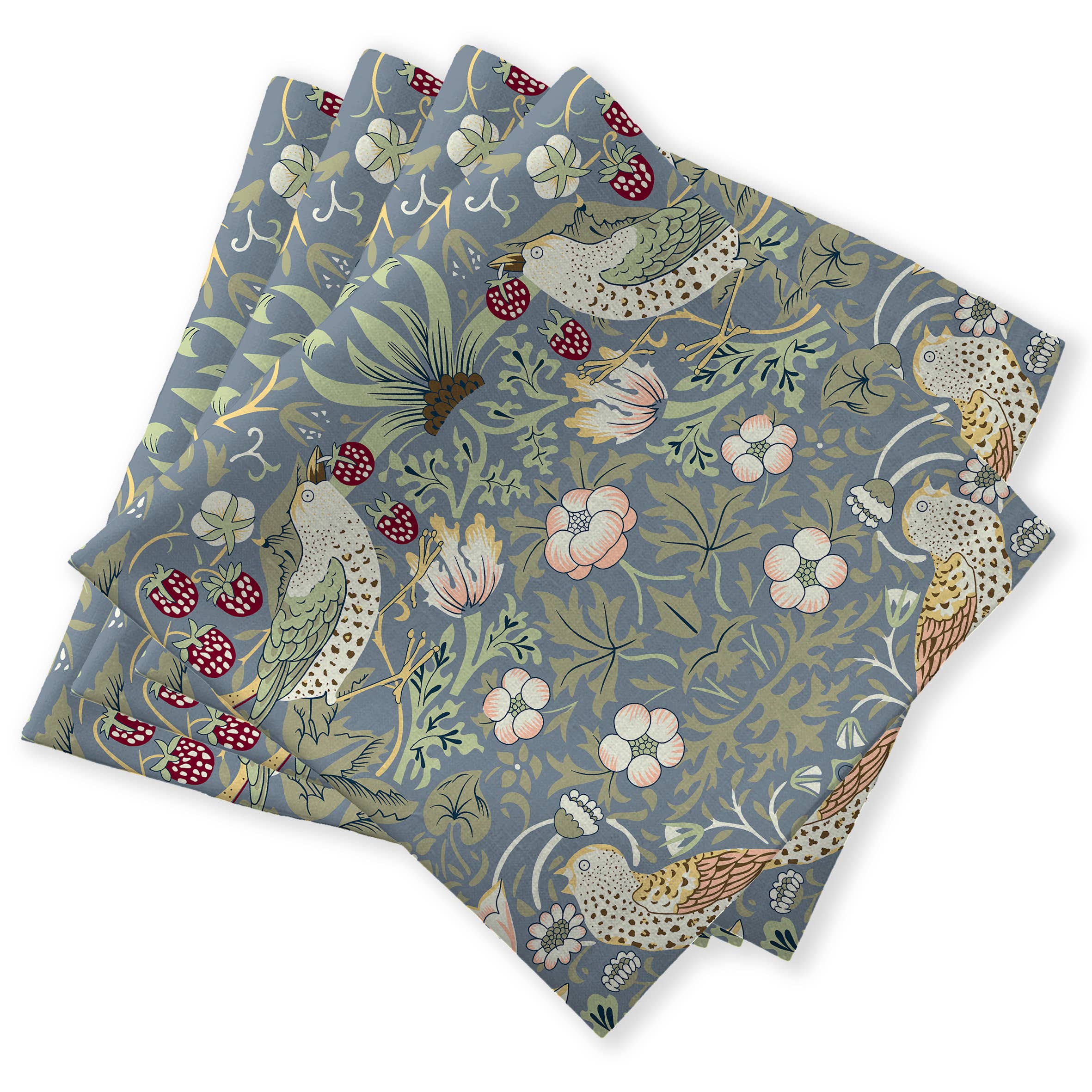 Strawberry Thief Blue Napkins | Set of 4