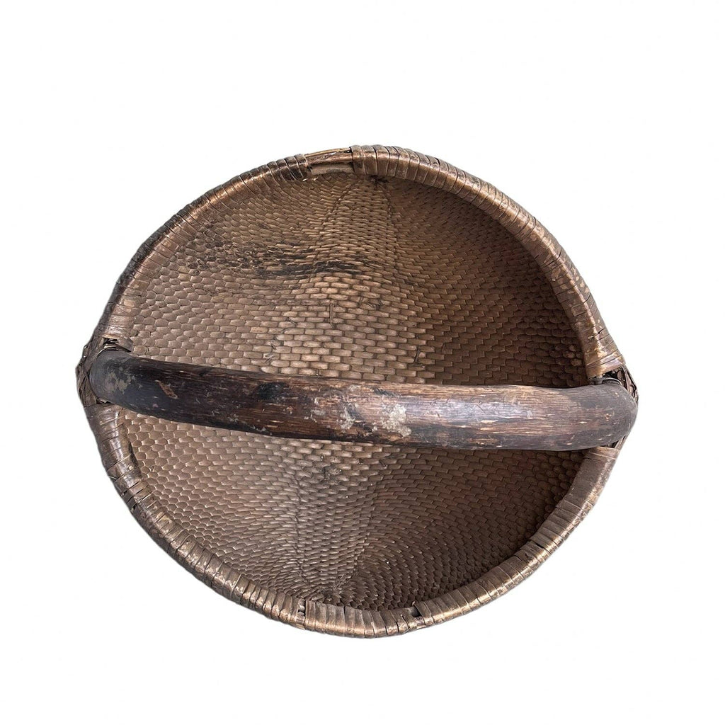 Vintage Round Handle Basket