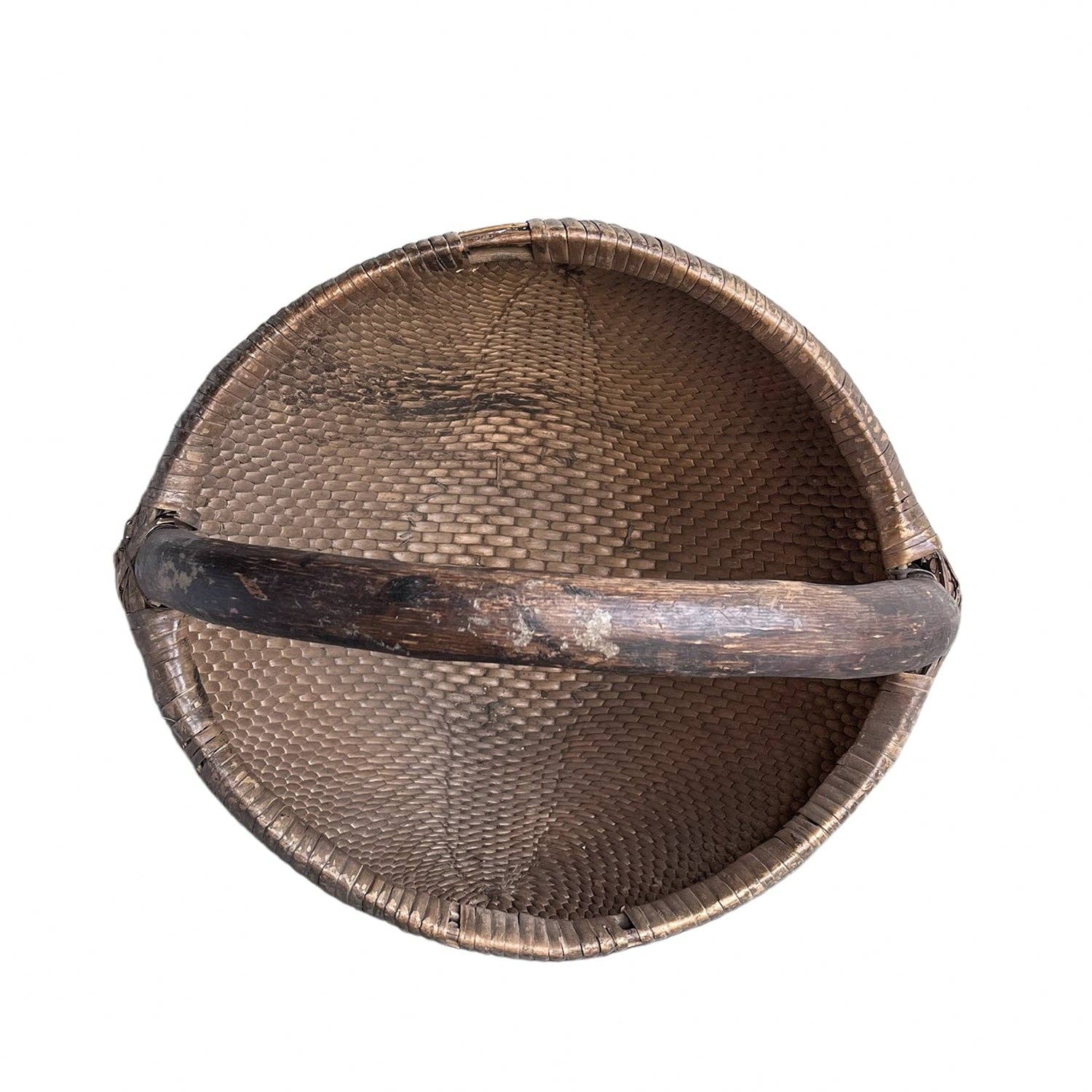 Vintage Round Handle Basket