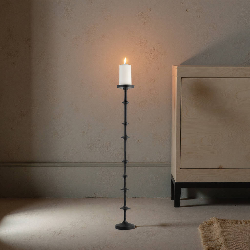 Floor Orb Pillar Candle Holder — 36 in