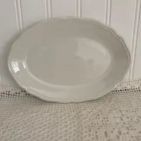 Small White Ironstone Platter — J & G Meakin, England